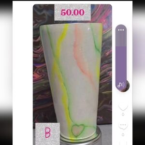 Hand painted water colored tumbler